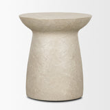Mesa Round Stone Finish Pillar Accent Table by Mercana at Eve Furniture