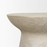 Mesa Round Stone Finish Pillar Accent Table by Mercana at Eve Furniture
