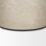 Mesa Round Stone Finish Pillar Accent Table by Mercana at Eve Furniture