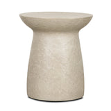 Mesa Round Stone Finish Pillar Accent Table by Mercana at Eve Furniture