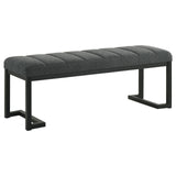 Mesa Charcoal Upholstered Entryway Accent Bench