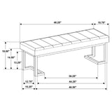 Mesa Vanilla Upholstered Entryway Accent Bench