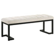 Mesa Vanilla Upholstered Entryway Accent Bench by Coaster at Eve Furniture