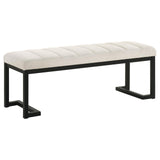 Mesa Vanilla Upholstered Entryway Accent Bench by Coaster at Eve Furniture