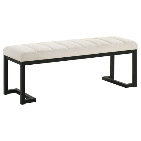 Mesa Vanilla Upholstered Entryway Accent Bench by Coaster at Eve Furniture