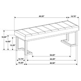 Mesa Vanilla Upholstered Entryway Accent Bench by Coaster at Eve Furniture
