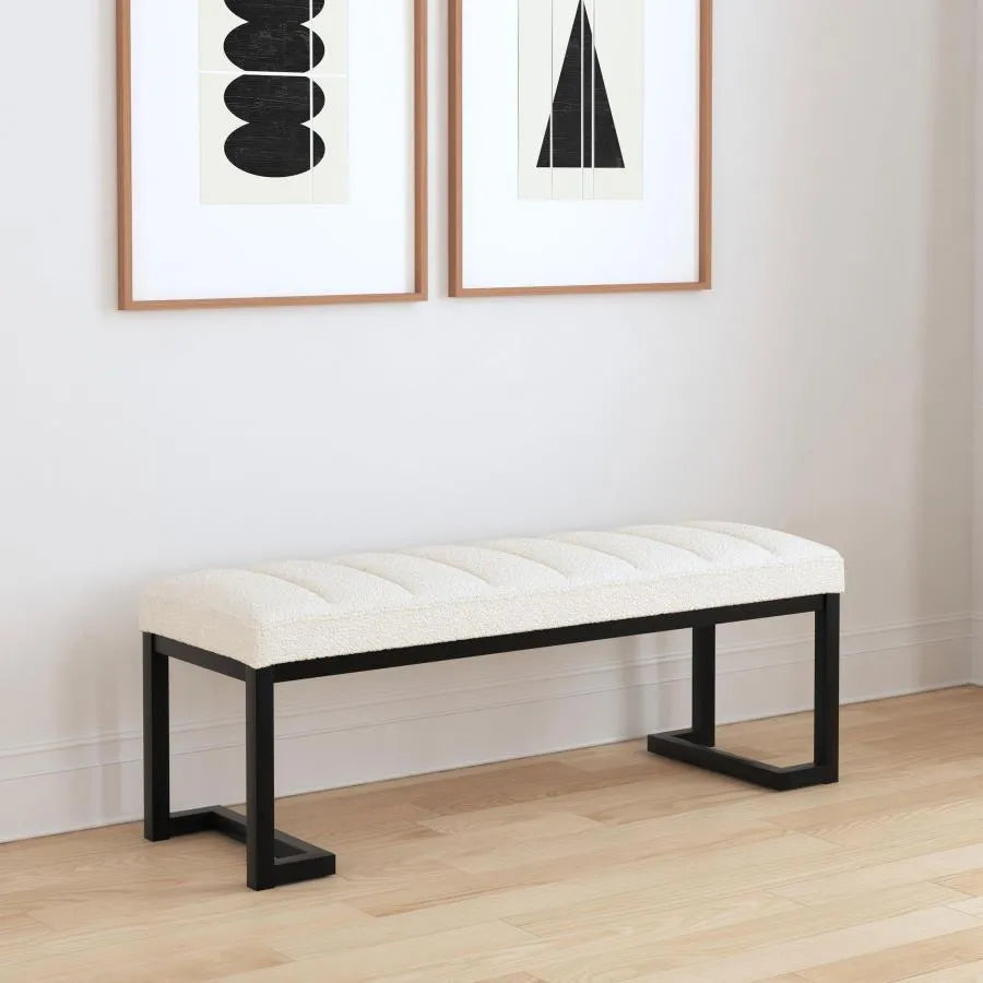 Mesa Vanilla Upholstered Entryway Accent Bench by Coaster at Eve Furniture