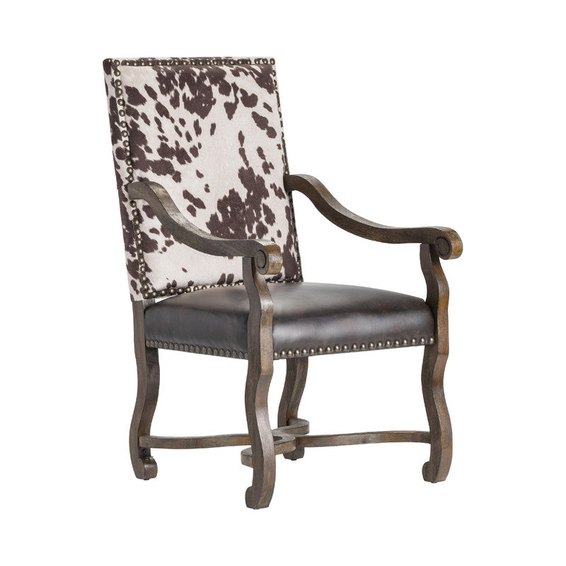 Mesquite Ranch Brown/White Arm Chair by Crestview at Eve Furniture