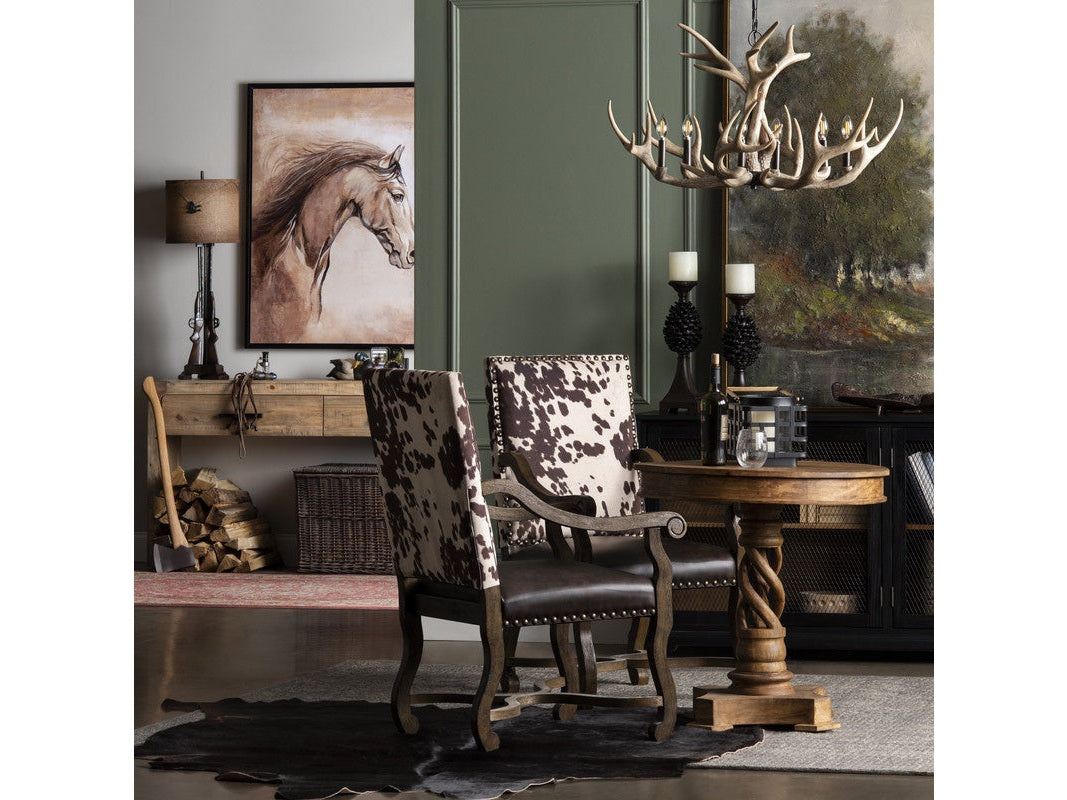 Mesquite Ranch Brown/White Arm Chair by Crestview at Eve Furniture