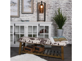 Mesquite Ranch Brown/White Bench by Crestview at Eve Furniture