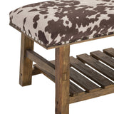 Mesquite Ranch Brown/White Bench by Crestview at Eve Furniture