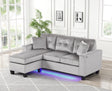 Messi Grey Velvet Reversible Sectional by Happy Homes at Eve Furniture
