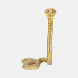 Metal 10"h Snake, Gold