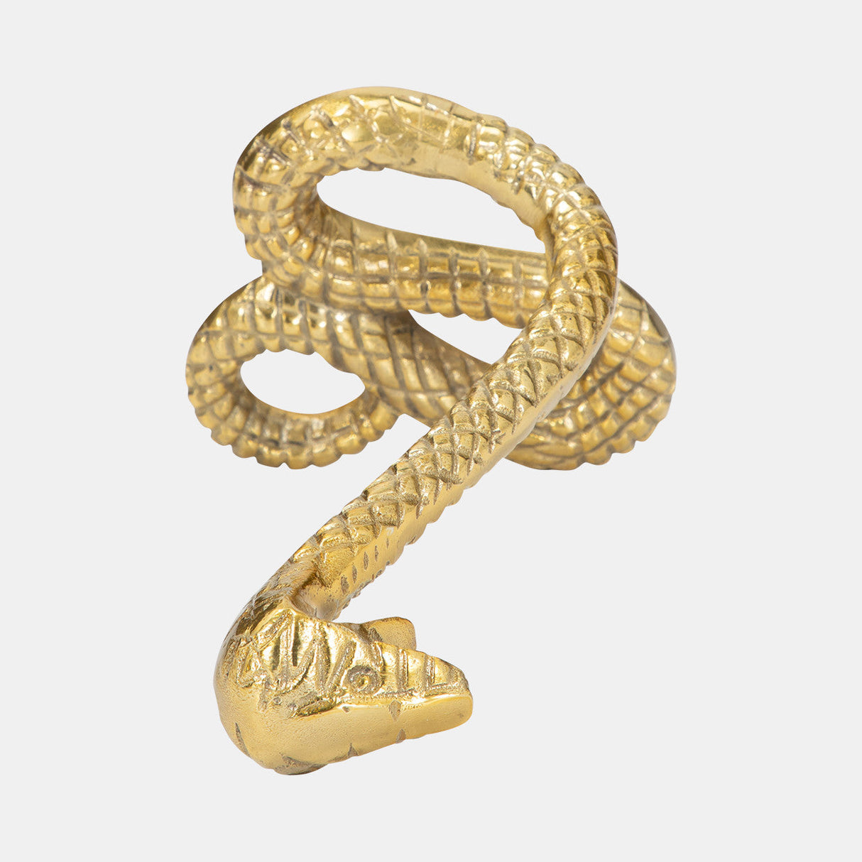 Metal 10"h Snake, Gold