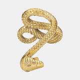 Metal 10"h Snake, Gold