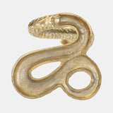 Metal 10"h Snake, Gold