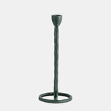 Metal, 10" Open Oval Taper Candleholder, Dark Gree