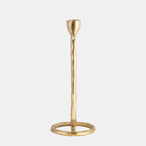 Metal, 10" Open Oval Taper Candleholder, Gold