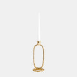 Metal, 10" Open Oval Taper Candleholder, Gold