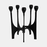 Metal, 11" 5-taper Candelabra, Black