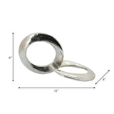 Metal 11" Circle Links, Silver