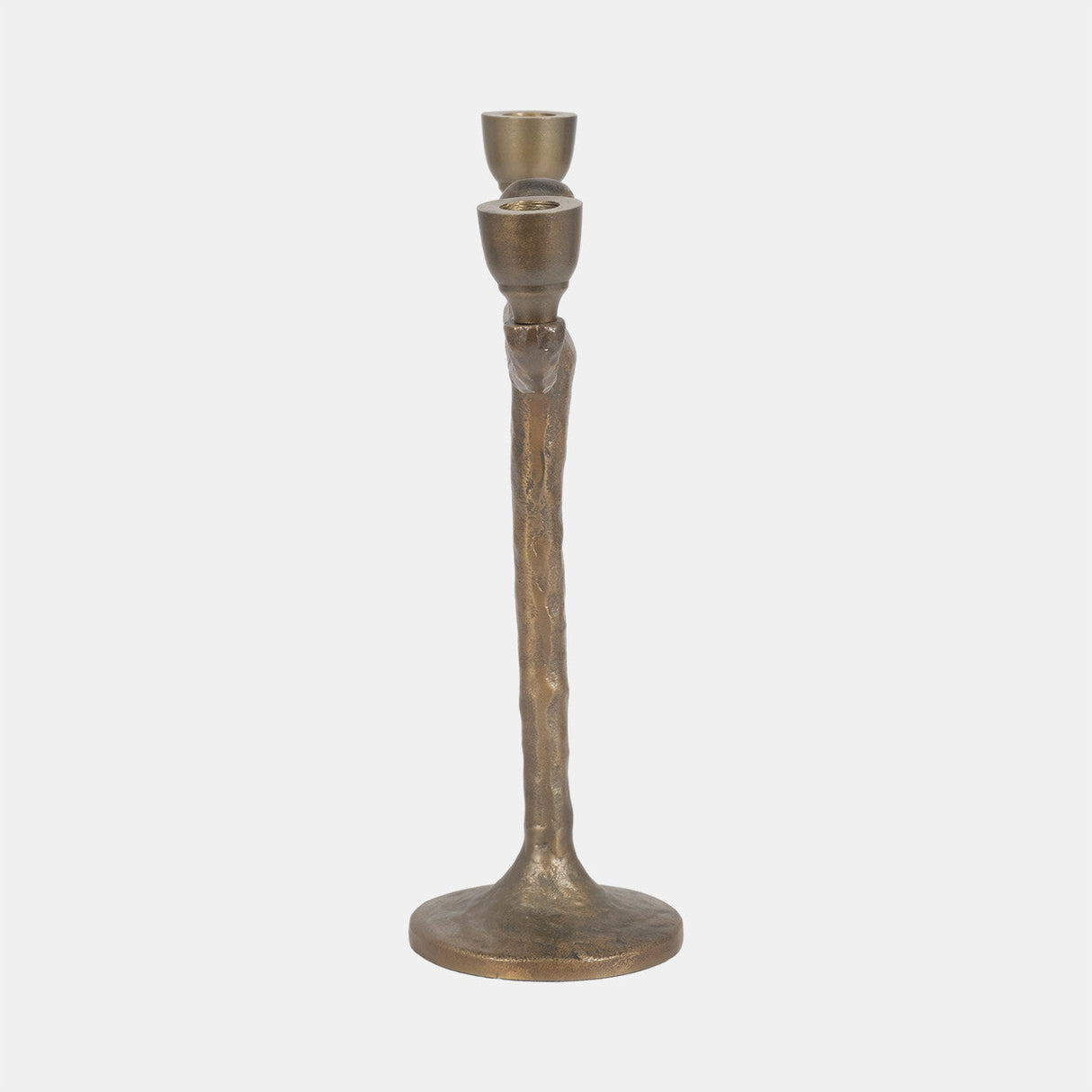 Metal, 12" 2 Taper Candelabra, Gold