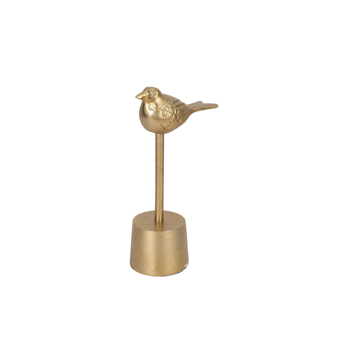 Metal, 12"h Bird On Base, Gold