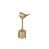 Metal, 12"h Bird On Base, Gold