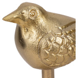 Metal, 12"h Bird On Base, Gold