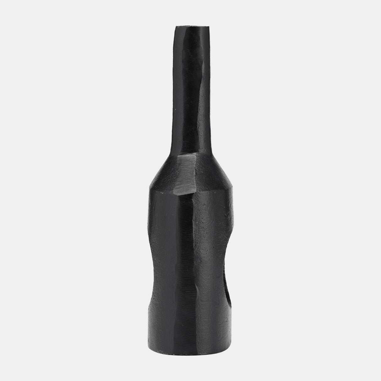 Metal,12"h, Small Modern Open Cut Out Vase,black