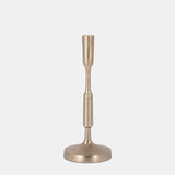 Metal, 12"h Taper Candle Holder, Champagne