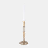 Metal, 12"h Taper Candle Holder, Champagne