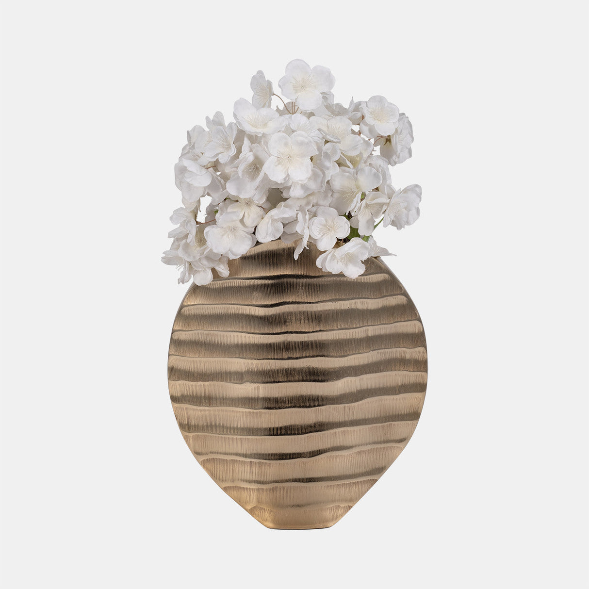 Metal, 12" Ombre Vase, Black/gold