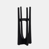 Metal, 12" Pillar Candle Holder, Black