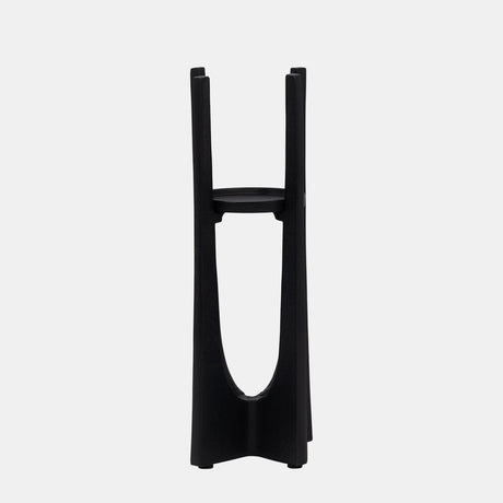 Metal, 12" Pillar Candle Holder, Black