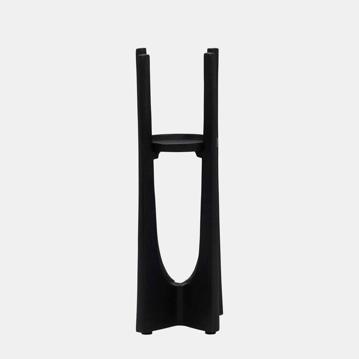 Metal, 12" Pillar Candle Holder, Black