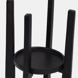 Metal, 12" Pillar Candle Holder, Black