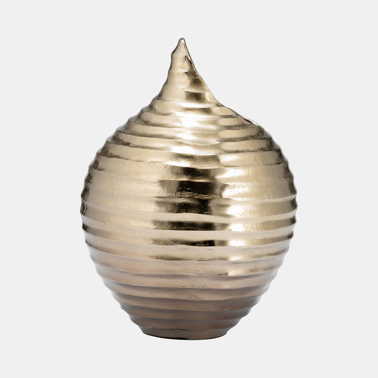 Metal,12",shell Like Vase,gold