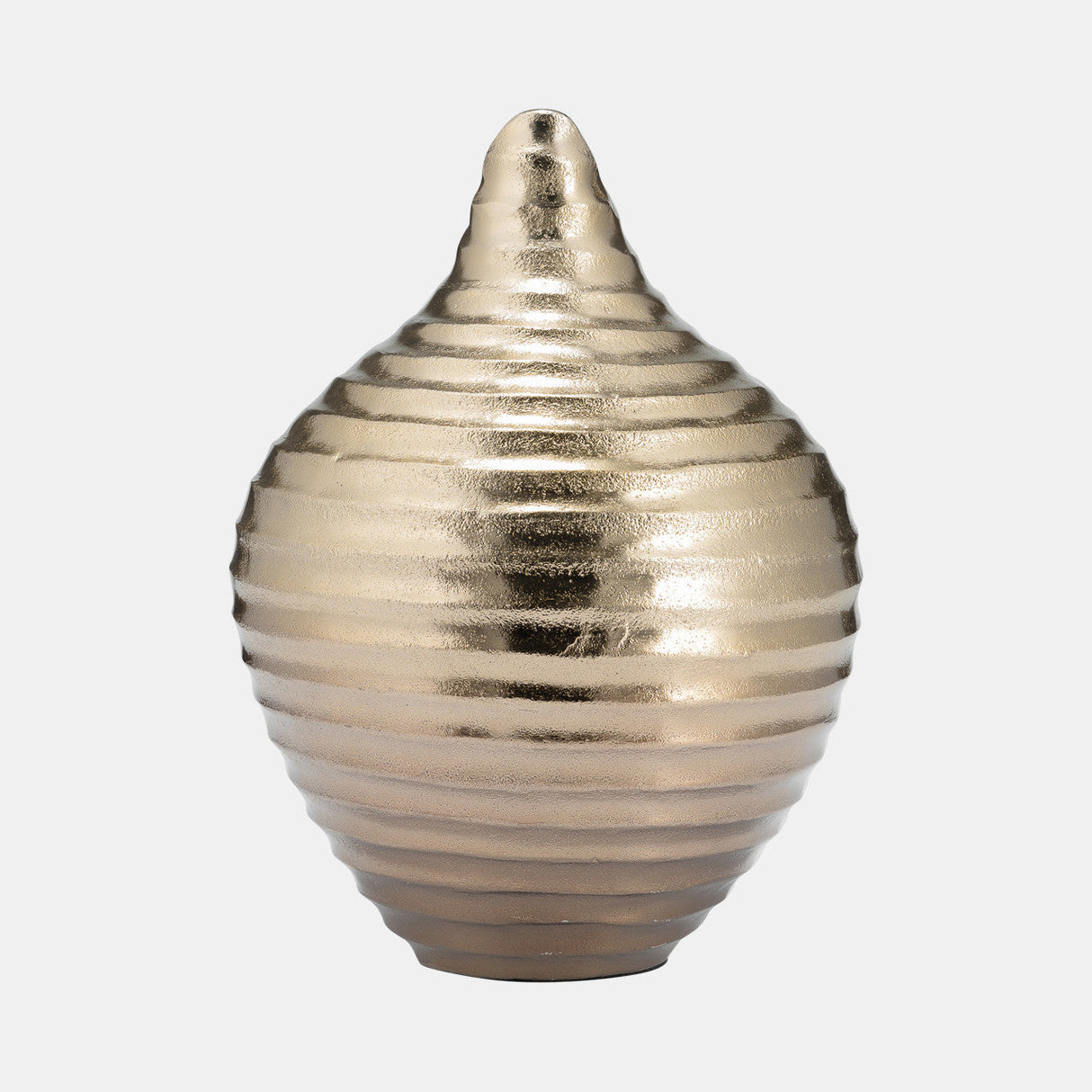 Metal,12",shell Like Vase,gold