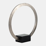 Metal,12",standing Ring W/base ,nickel/black