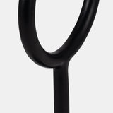 Metal, 13"h Ring Candle Holder, Black