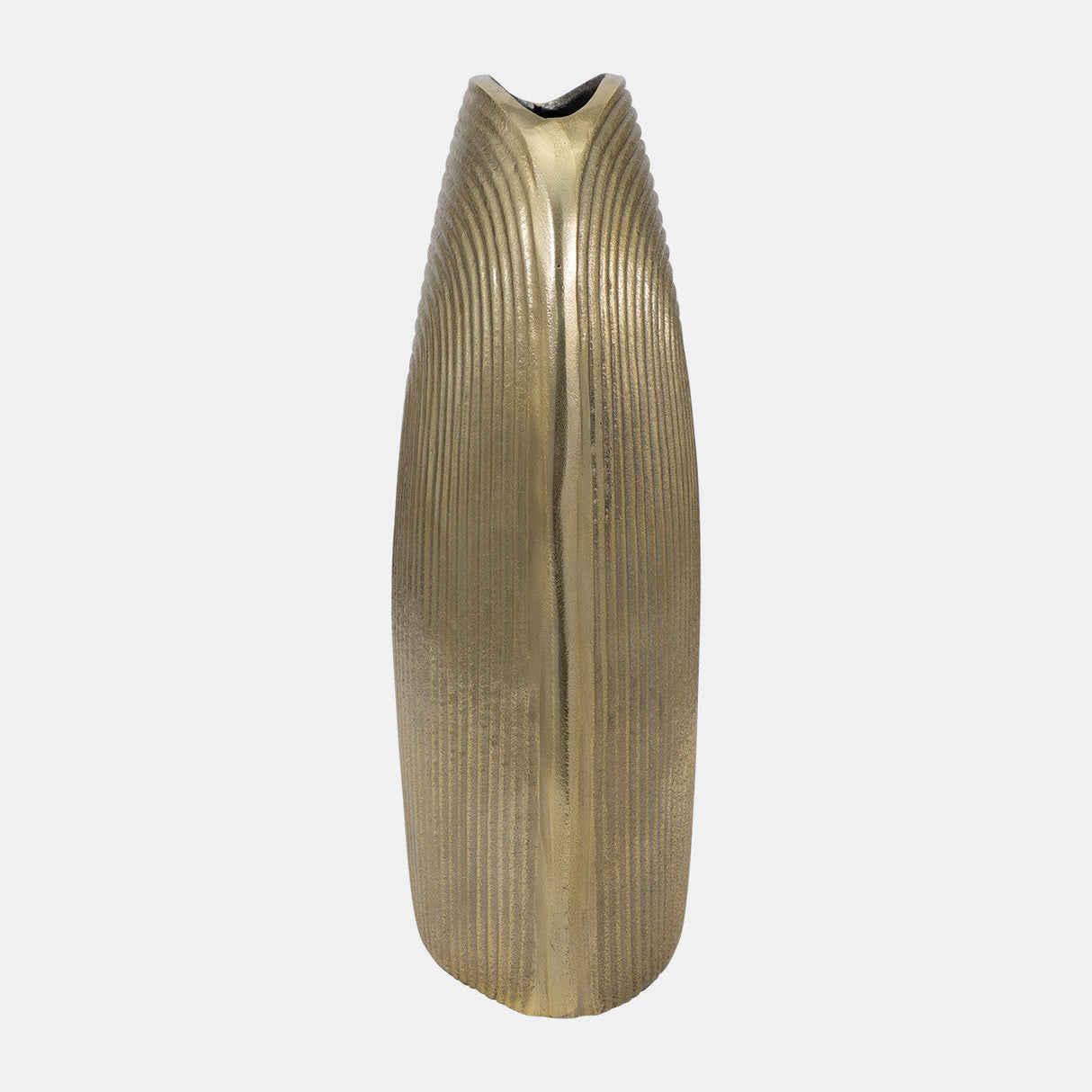 Metal, 14" Arch Vase, Champagne