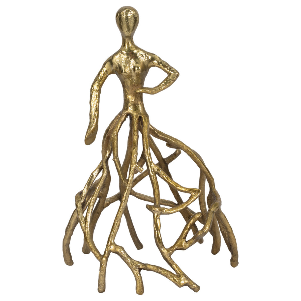 Metal, 14" Dancing Lady, Gold