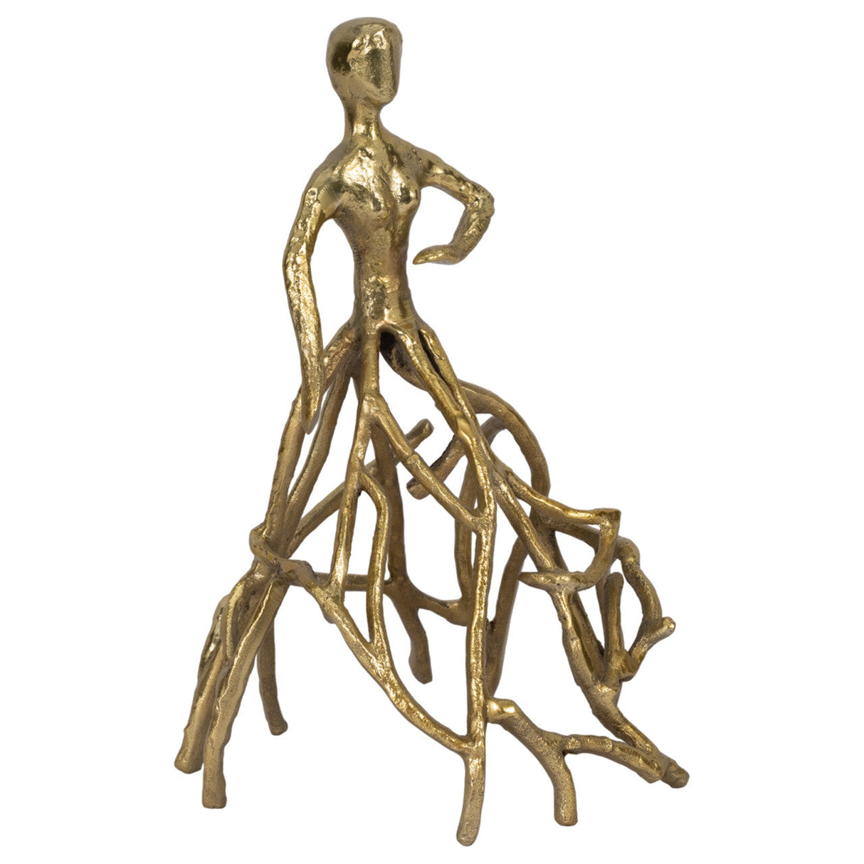 Metal, 14" Dancing Lady, Gold