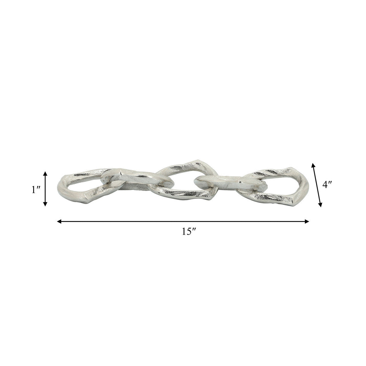 Metal 15" Chain Links, Silver