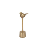 Metal, 15"h Bird On Base, Gold