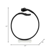 Metal,15" Hand Ring On Base Sculpt ,black/white