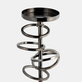 Metal, 15" Ring Toss On Acrylic Candleholder, Gunm