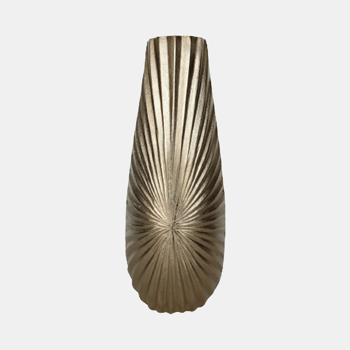 Metal, 16" Burst Vase, Champagne