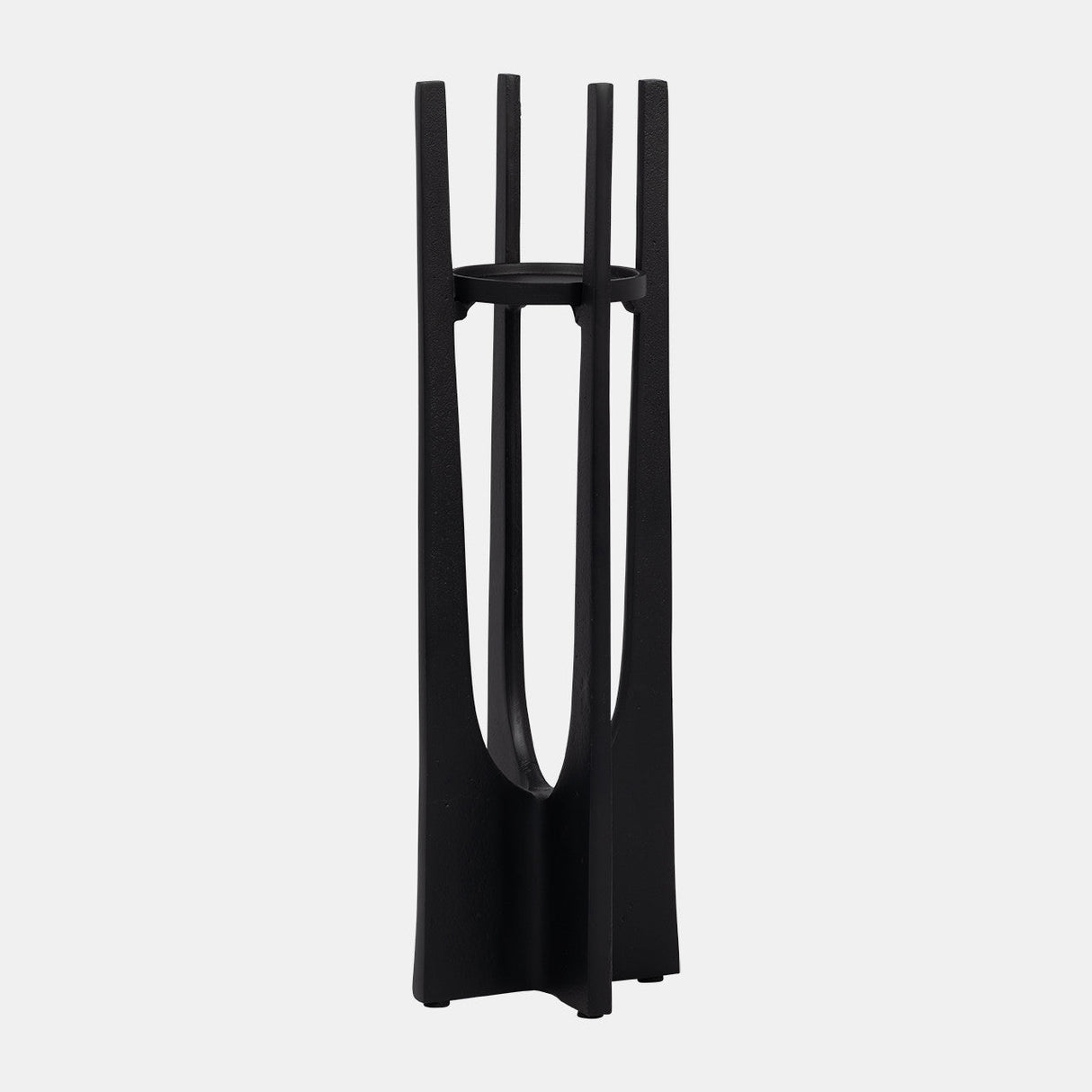 Metal, 16" Pillar Candle Holder, Black